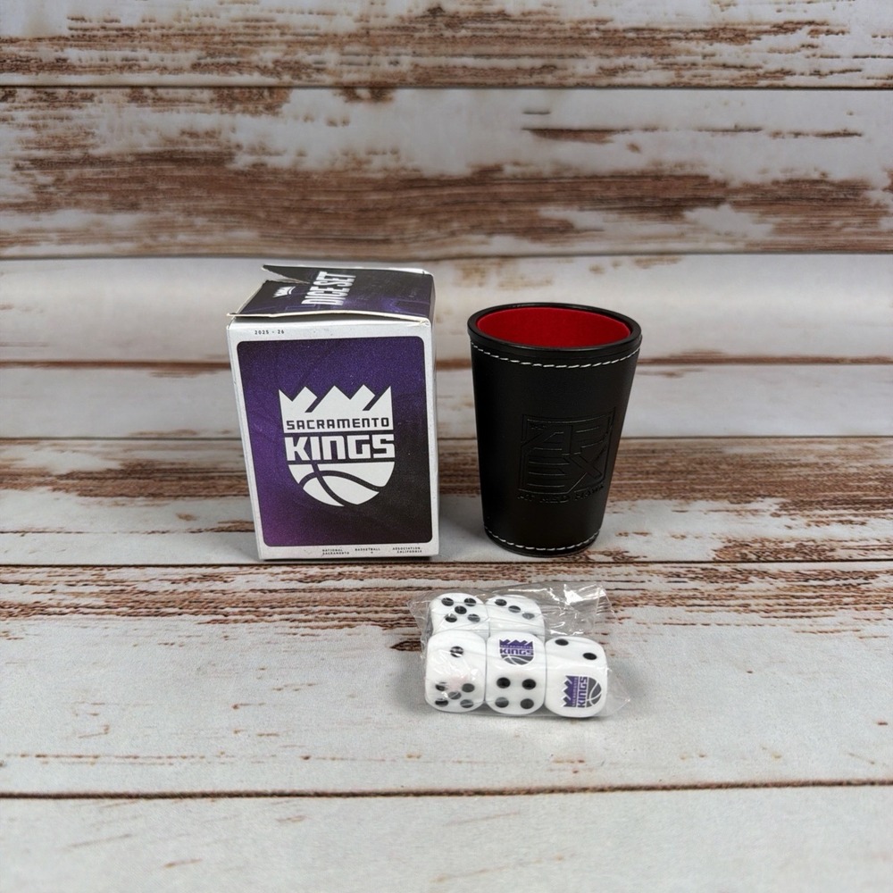 Sacramento Kings Dice Set SGA 12/21/25 Leatherette Cup Box Apex NBA Fan Gift